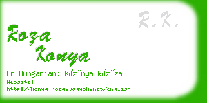 roza konya business card